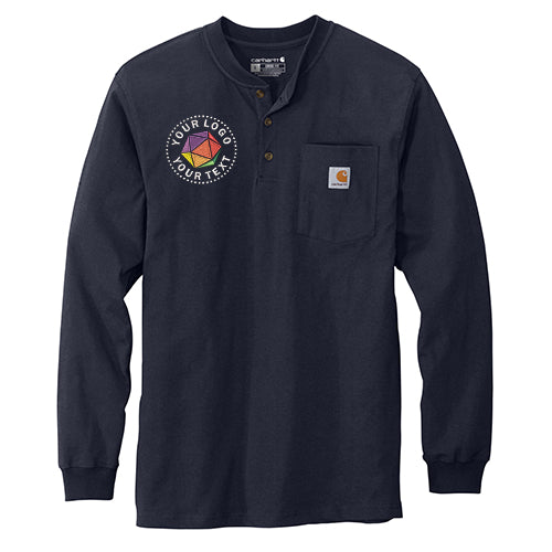 Carhartt® Custom Embroidered Long Sleeve Henley T-Shirt - CTK128
