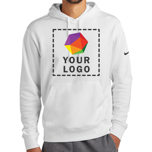 Custom Printed Nike Club Fleece Sleeve Swoosh Pullover Hoodie - NKDR1499