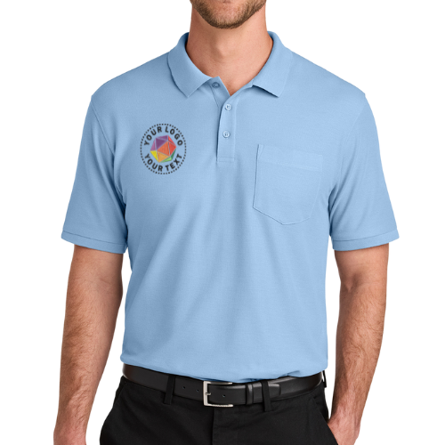 Port Authority® Custom Embroidered Wearever Signature Pique Pocket Polo - K200P