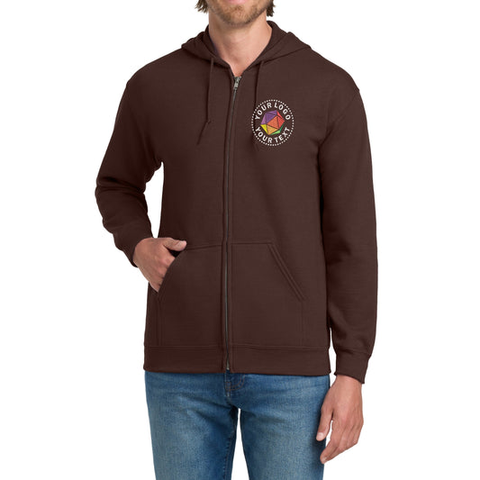 Gildan® Custom Embroidered Heavy Blend™ Full-Zip Hooded Sweatshirt - 18600
