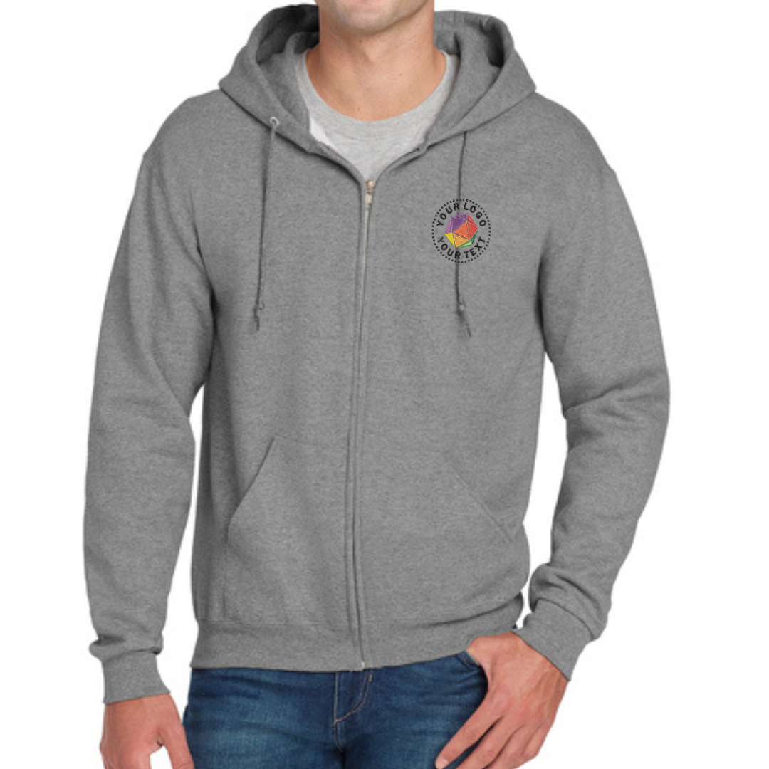 Jerzees® Super Sweats® NuBlend® Custom Embroidered Full-Zip Hooded Sweatshirt - 4999M