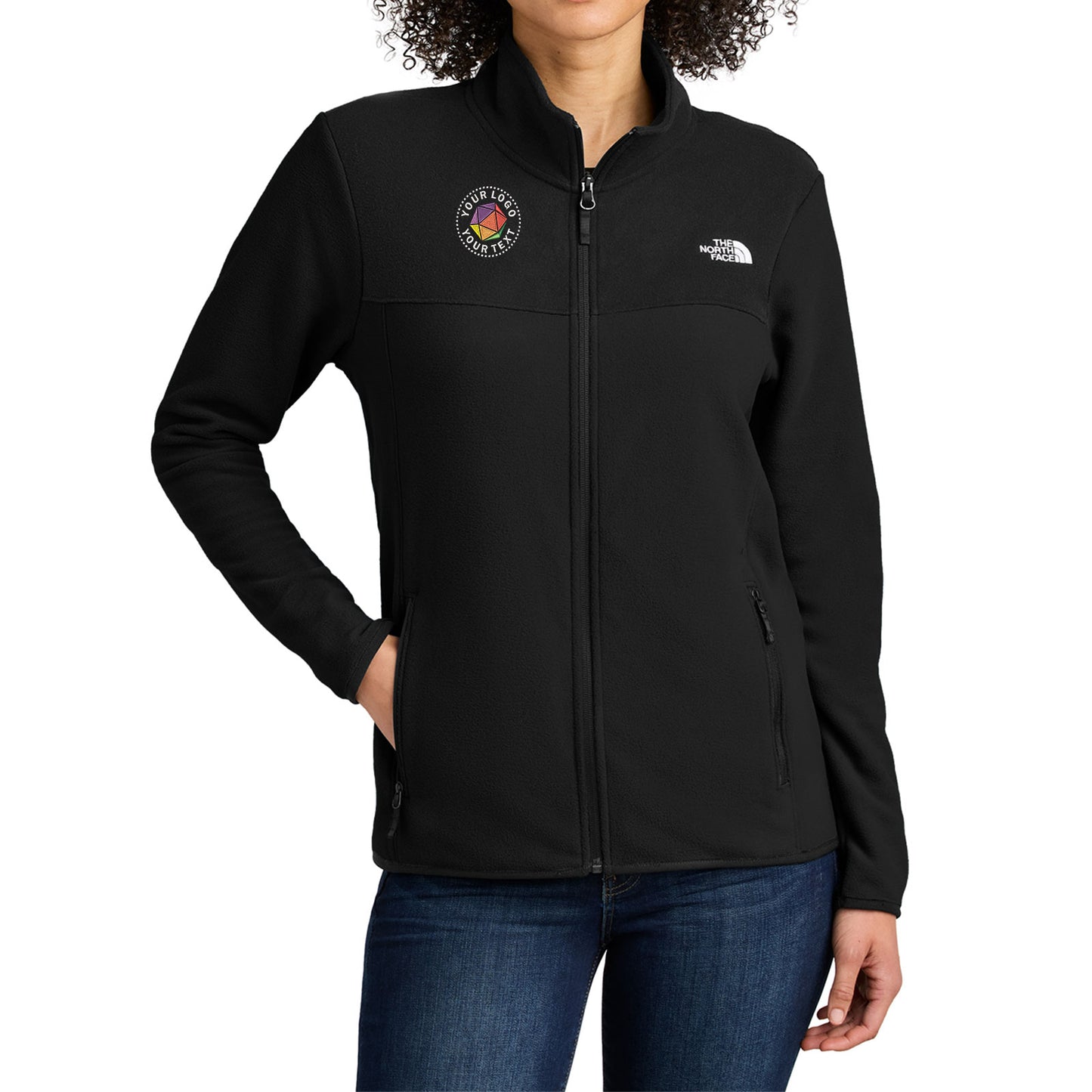 The North Face® Custom Embroidered Women's Glacier Full-Zip Fleece Jacket - NF0A7V4K