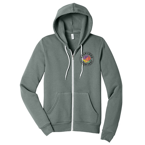 BELLA+CANVAS® Custom Embrodiered Unisex Sponge Fleece Full-Zip Hoodie - BC3739