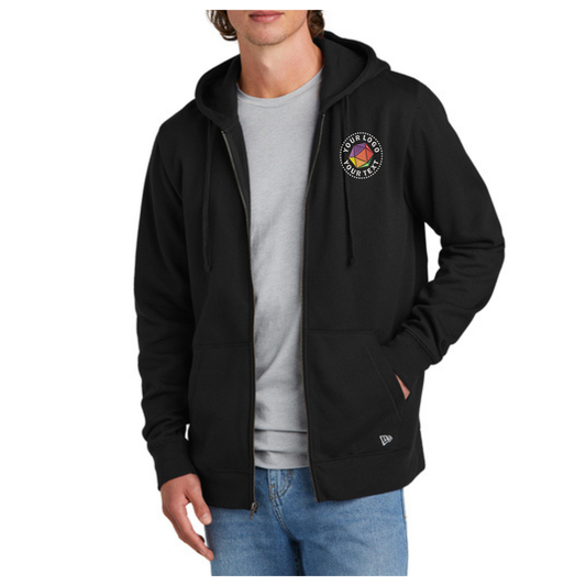 New Era® Custom Embroidered Comeback Fleece Full-Zip Hoodie - NEA551