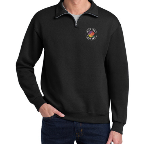 Jerzees®  Custom Embroidered NuBlend® 1/4-Zip Cadet Collar Sweatshirt - 995M