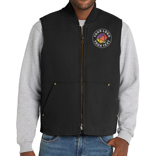 CornerStone® Custom Embroidered Washed Duck Cloth Vest - CSV40