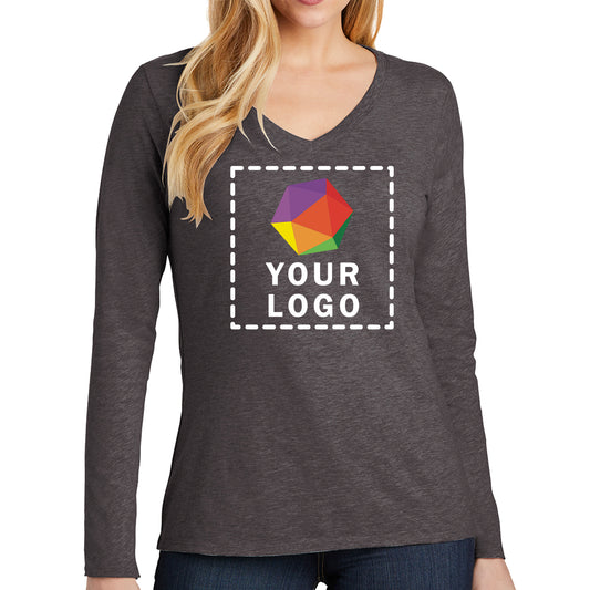 District® Custom Printed Women’s Very Important Tee ® Long Sleeve V-Neck - DT6201