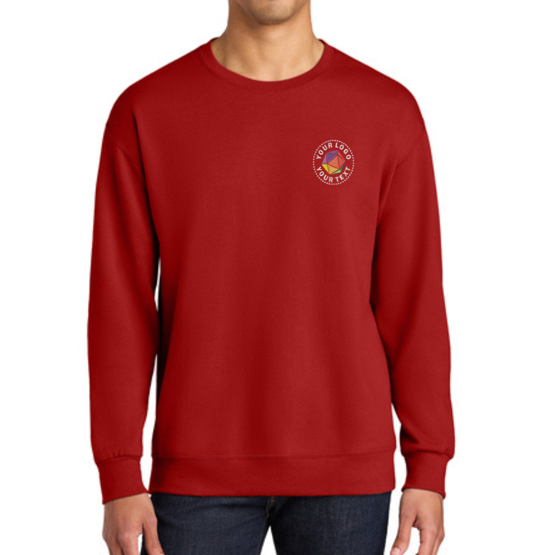 Jerzees Ultimate™ Unisex CVC Ring Spun Custom Embroidered Crewneck Sweatshirt - IC48M