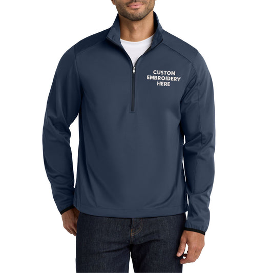 Port Authority® Custom Embroidered Active 1/2-Zip Soft Shell Jacket - J716