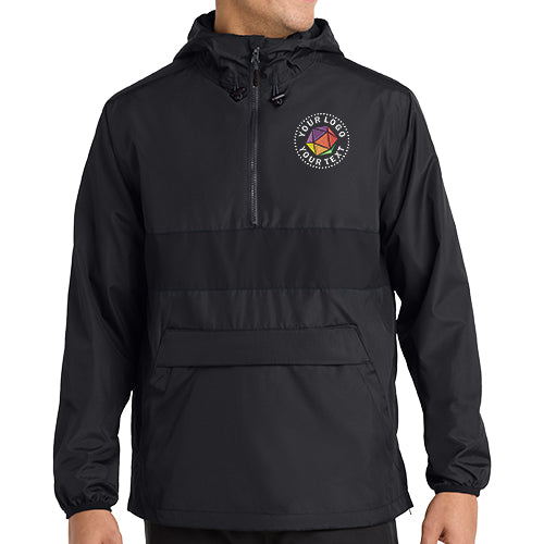 Sport-Tek® Zipped Custom Embroidered Pocket Anorak - JST65