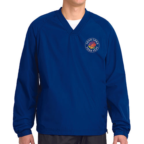 Sport-Tek® Custom Embroidered V-Neck Raglan Wind Shirt - JST72