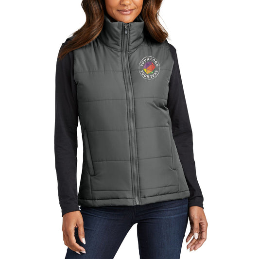 Port Authority® Custom Embroidered Women's Puffer Vest - L853