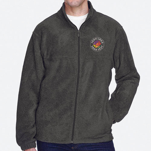 Harriton Custom Embroidered Men's Full-Zip Fleece Jacket - M990