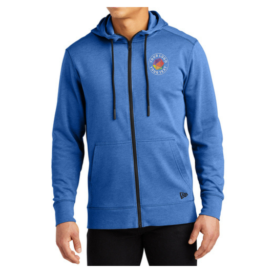 New Era® Custom Embroidered Tri-Blend Fleece Full-Zip Hoodie - NEA511