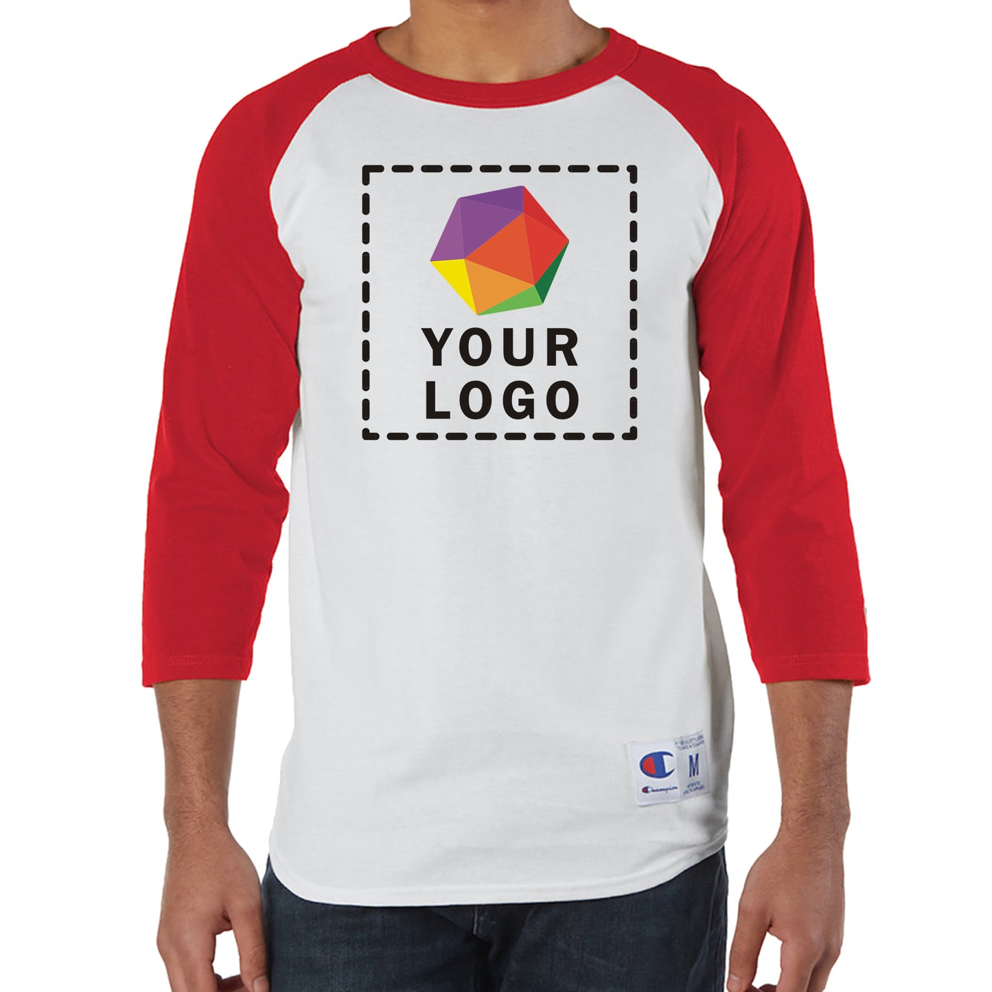 Champion Custom Printed Adult Raglan T-Shirt - T137