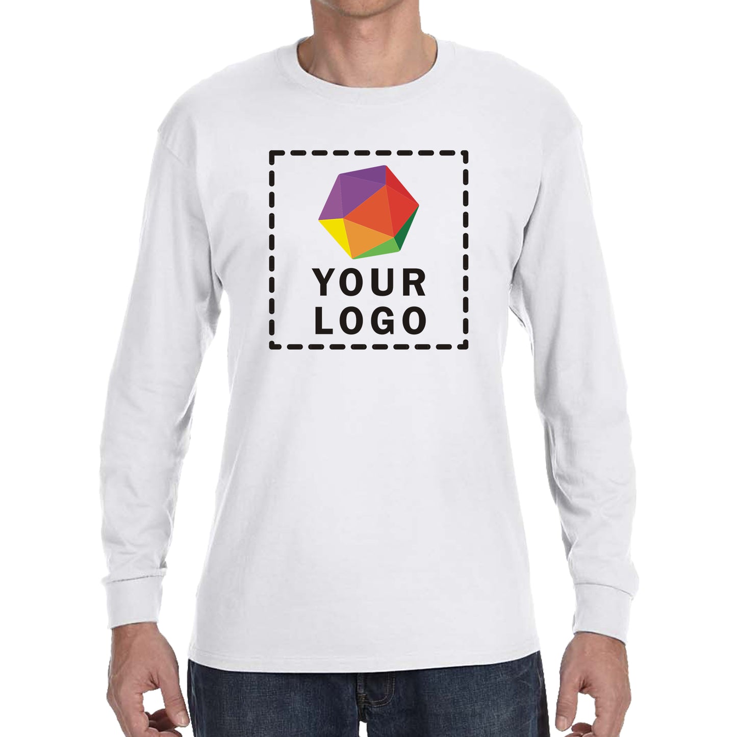 Gildan Custom Printed Adult Heavy Cotton™ Long-Sleeve T-Shirt - G5400