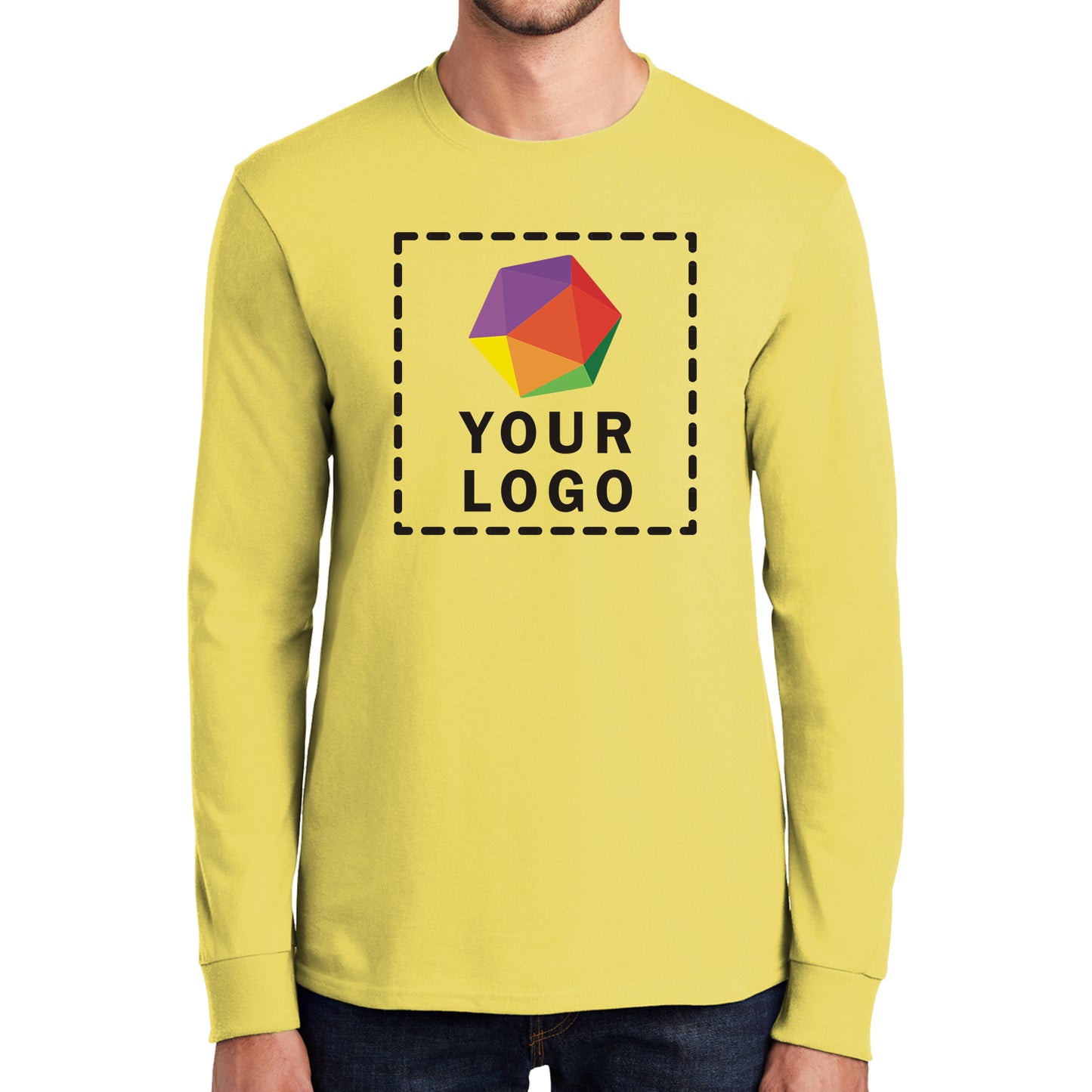 Port & Company® Custom Printed Long Sleeve Essential Tee - PC61LS