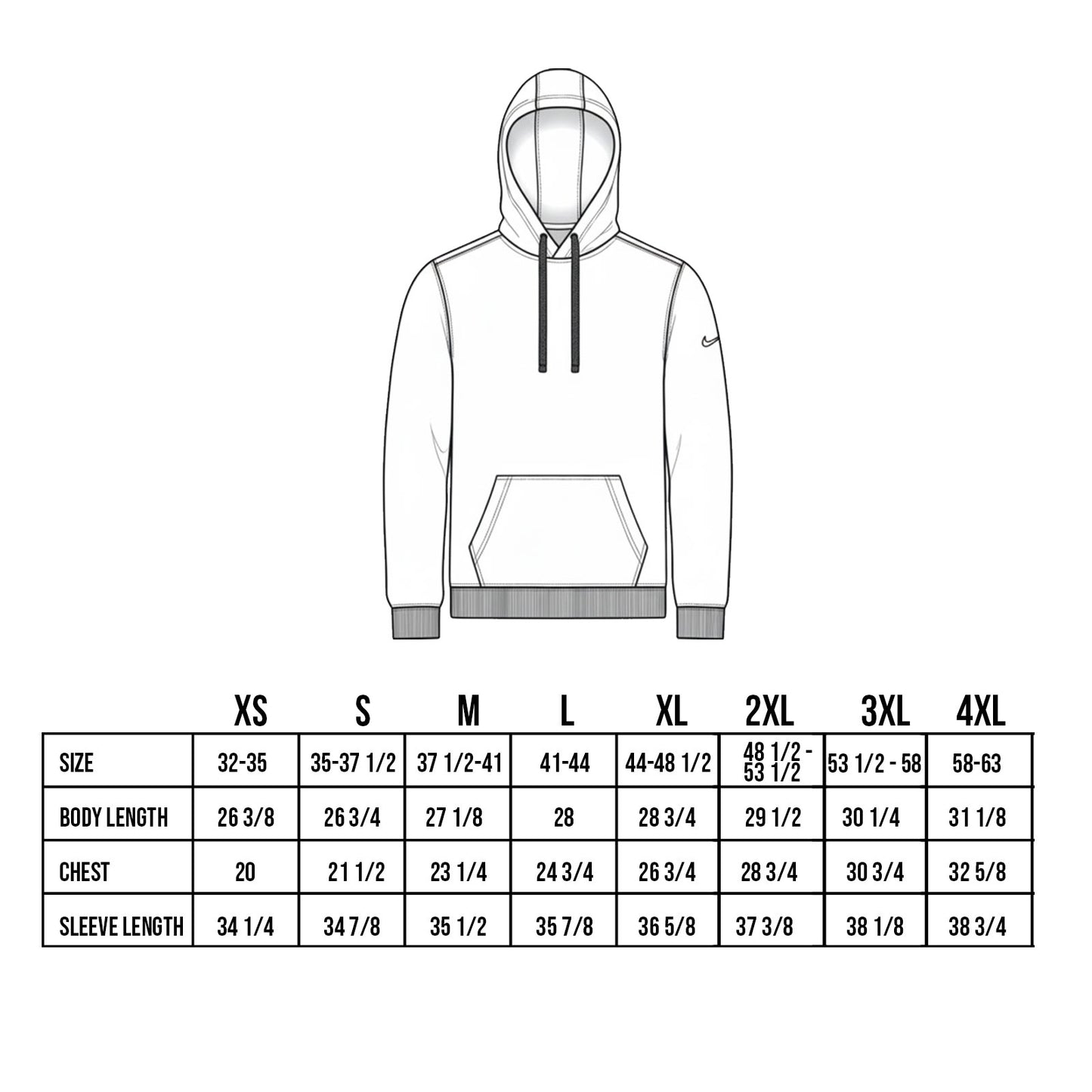 Nike Custom Embroidered Club Fleece Sleeve Swoosh Pullover Hoodie - NKDR1499