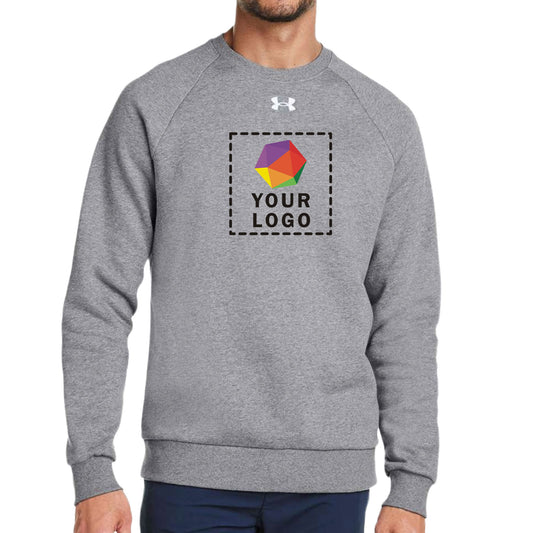 Under Armour Custom Printed Men's Rival Fleece Crewneck Sweatshirt - 1379755