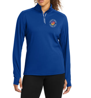 Sport-Tek® Custom Embroidered  Women's Sport-Wick® Textured 1/4-Zip Pullover - LST860
