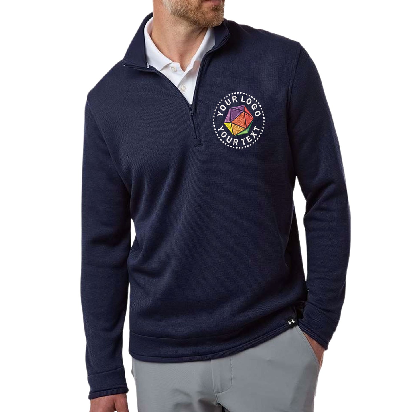 Under Armour Custom Embroidered Men's Storm Sweater Fleece Quarter-Zip Pullover - 1383256