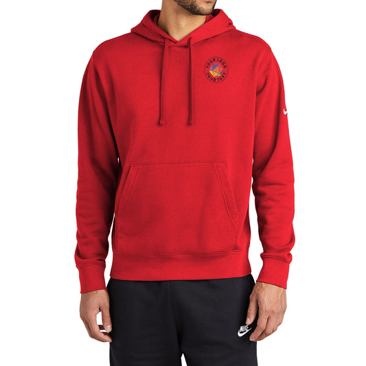 Nike Custom Embroidered Club Fleece Sleeve Swoosh Pullover Hoodie - NKDR1499