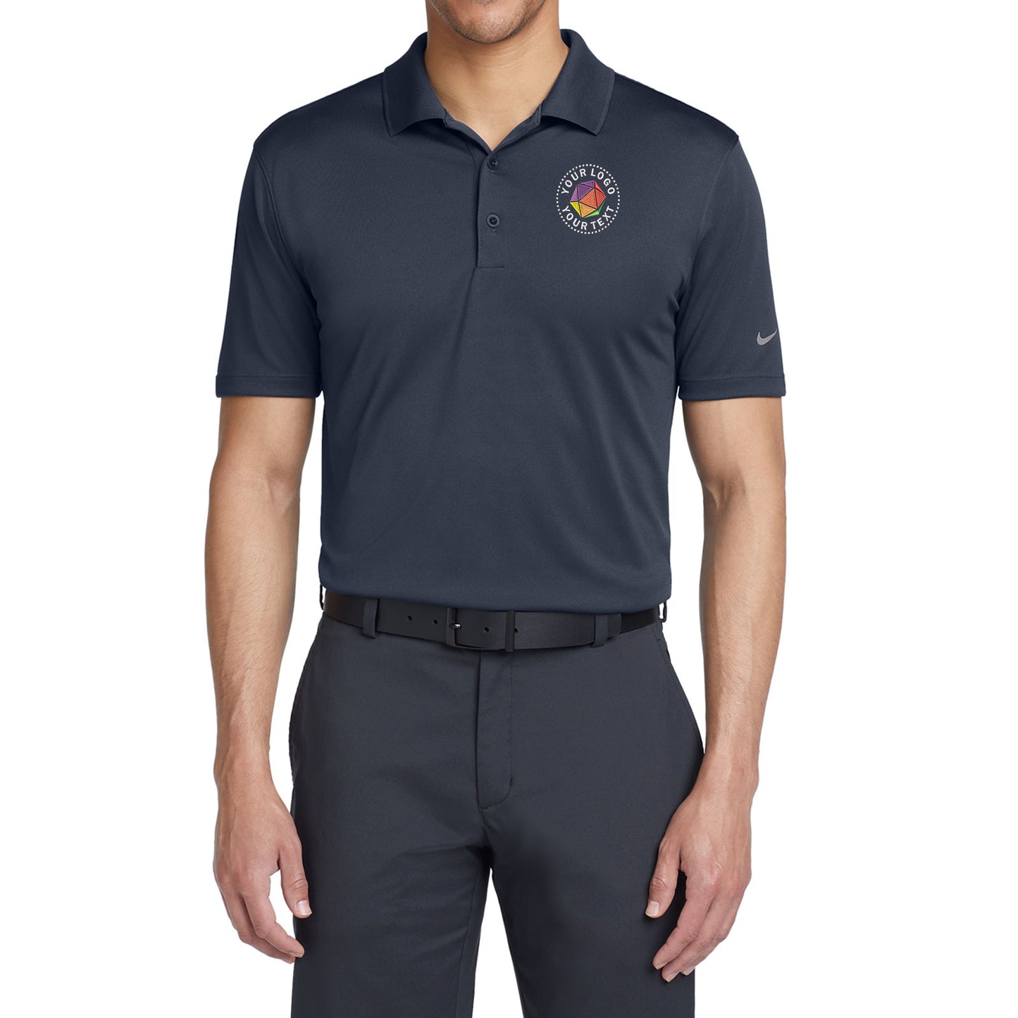 Nike Dri-FIT Custom Embroidered Classic Fit Players Polo with Flat Knit Collar - 838956