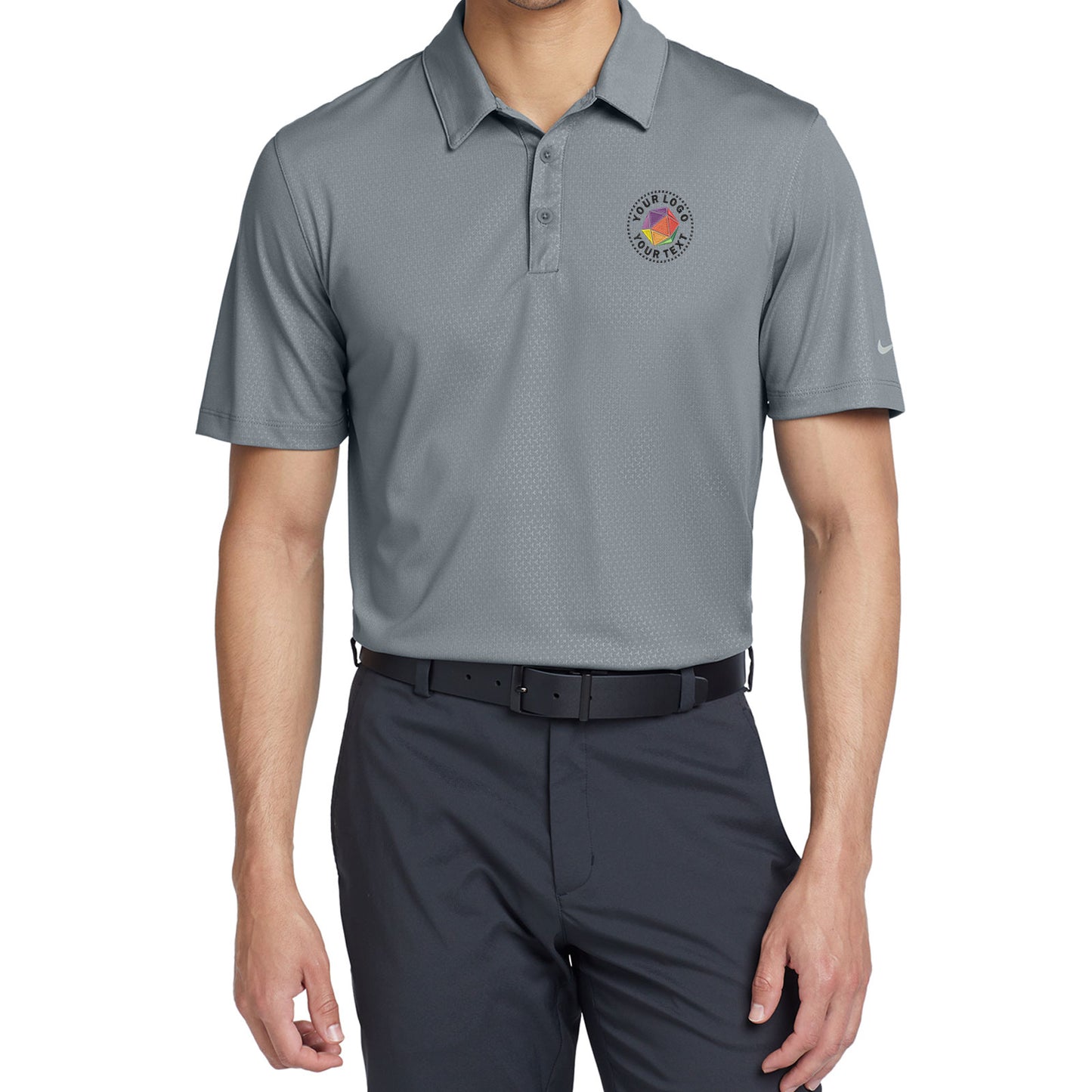 Nike Custom Embroidered Dri-FIT Embossed Tri-Blade Polo - 838964