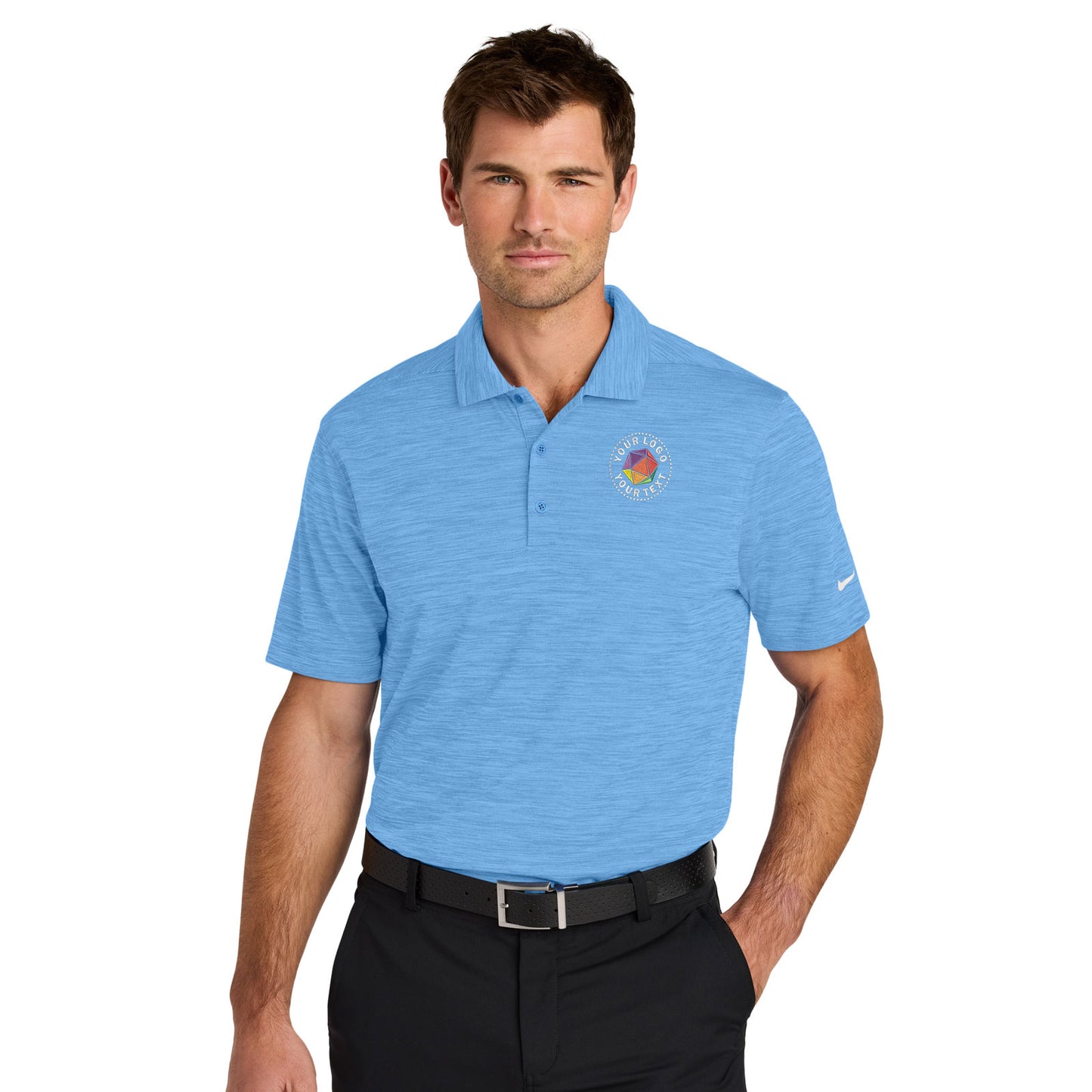 Nike Custom Embroidered Dri-FIT Striated Polo - NKFQ4792