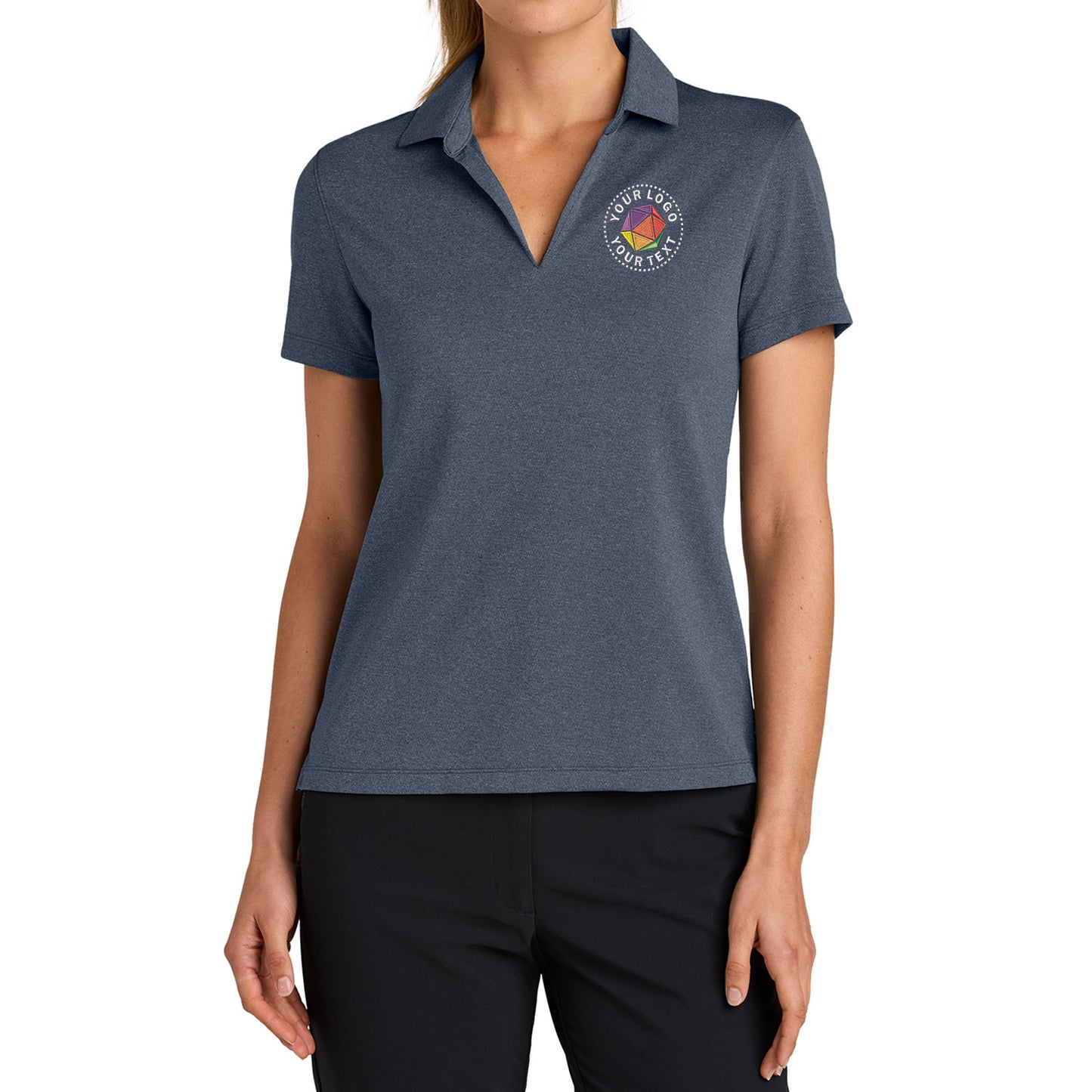 Nike Custom Embroidered Women’s Dri-FIT Smooth Heather Polo - NKFQ4793