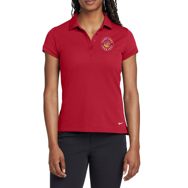 Nike Women's Custom Embroidered Dri-FIT Solid Icon Pique Modern Fit Polo - 746100