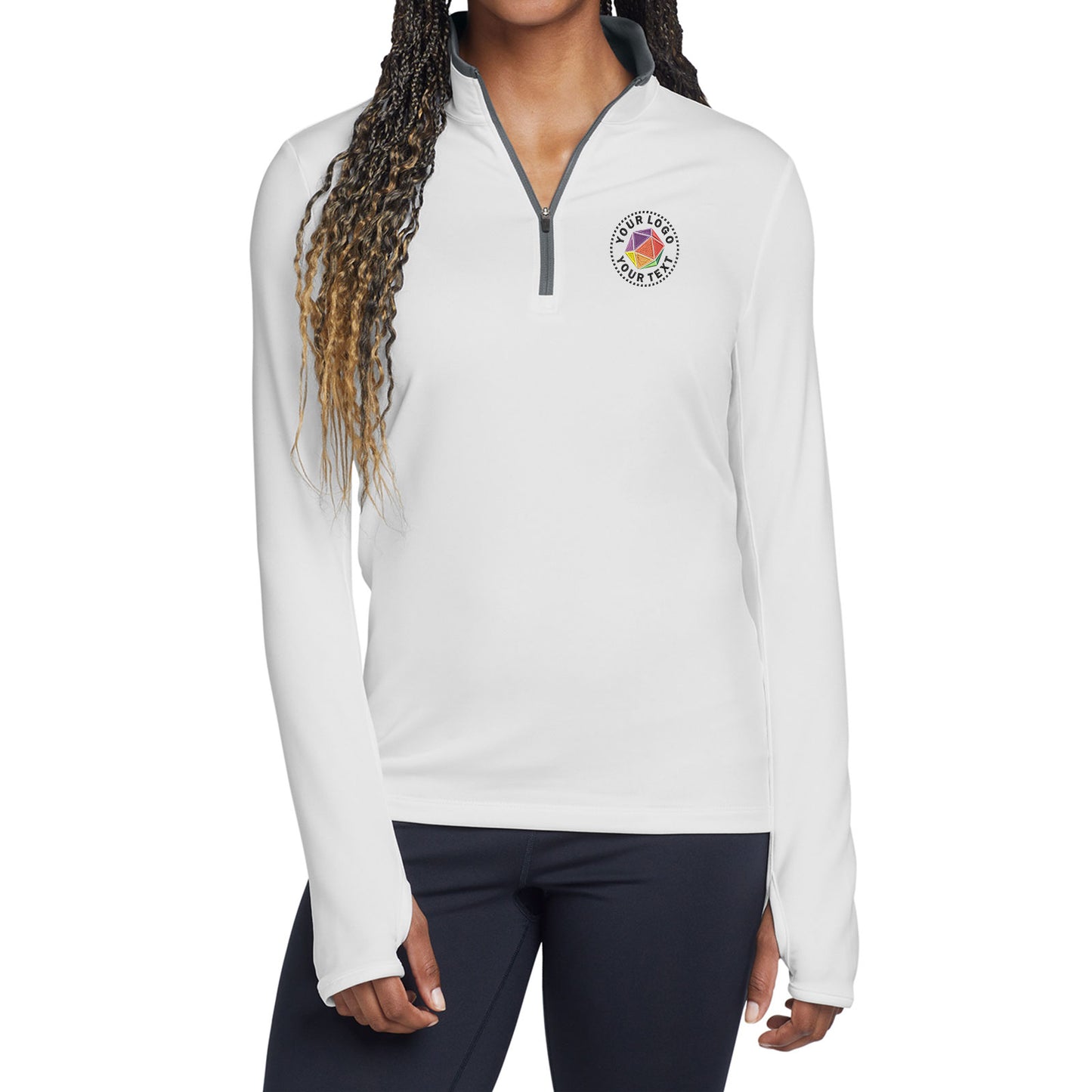 Nike Custom Embroidered Women's Dri-FIT Stretch 1/2-Zip Cover-Up - 779796