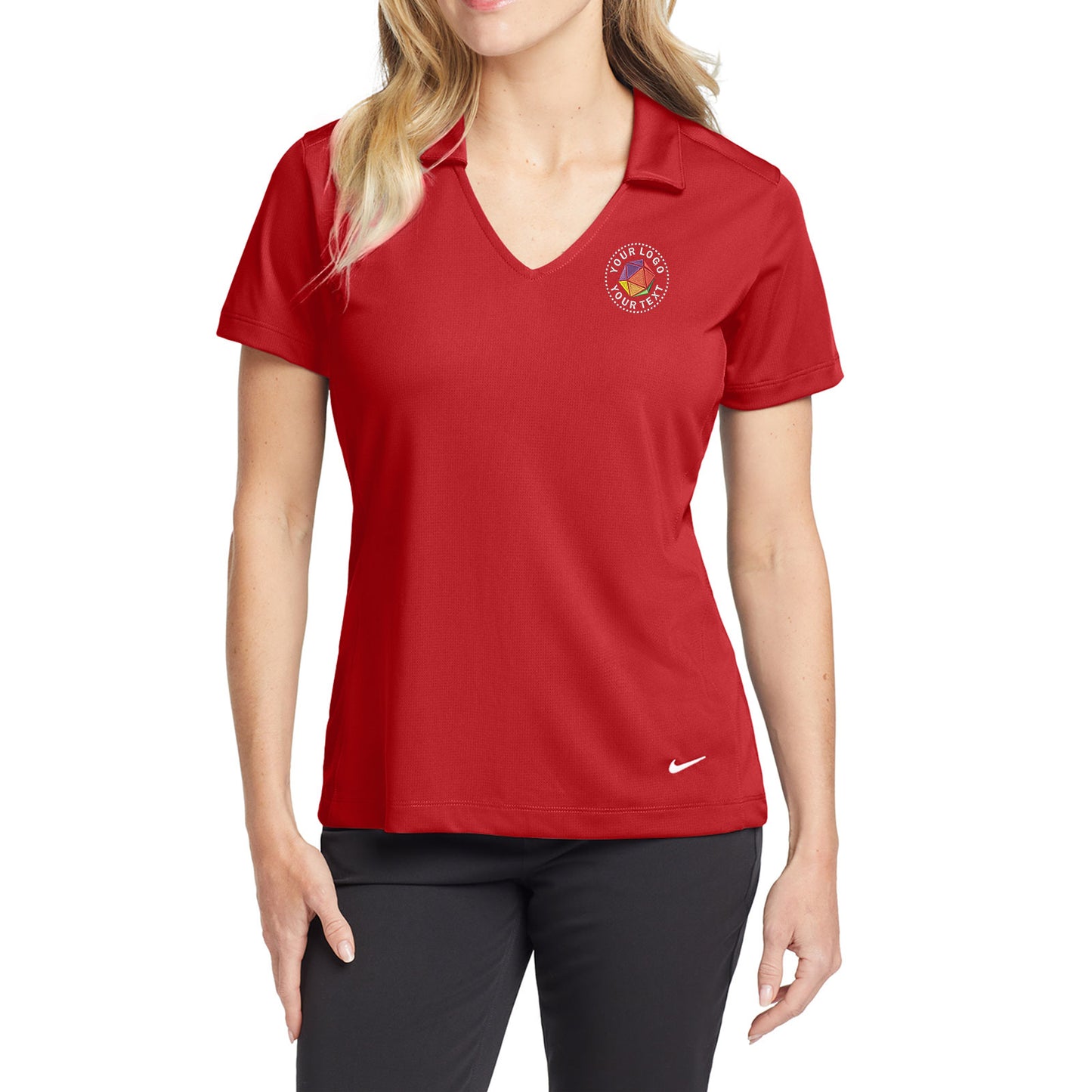Nike Women's Custom Embroidered Dri-FIT Vertical Mesh Polo - 637165