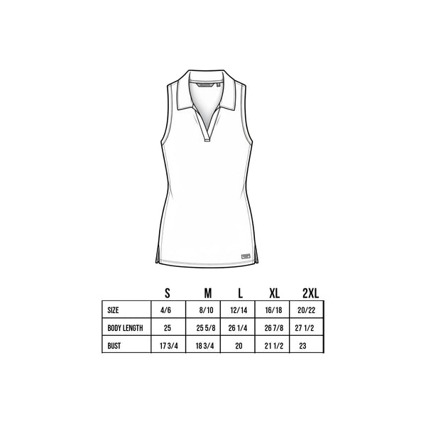 TravisMathew Women's Custom Embroidered Coto Performance Sleeveless Polo - TM1WX001