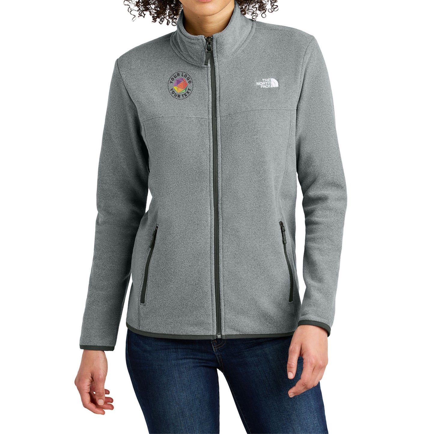 The North Face® Custom Embroidered Women's Glacier Full-Zip Fleece Jacket - NF0A7V4K
