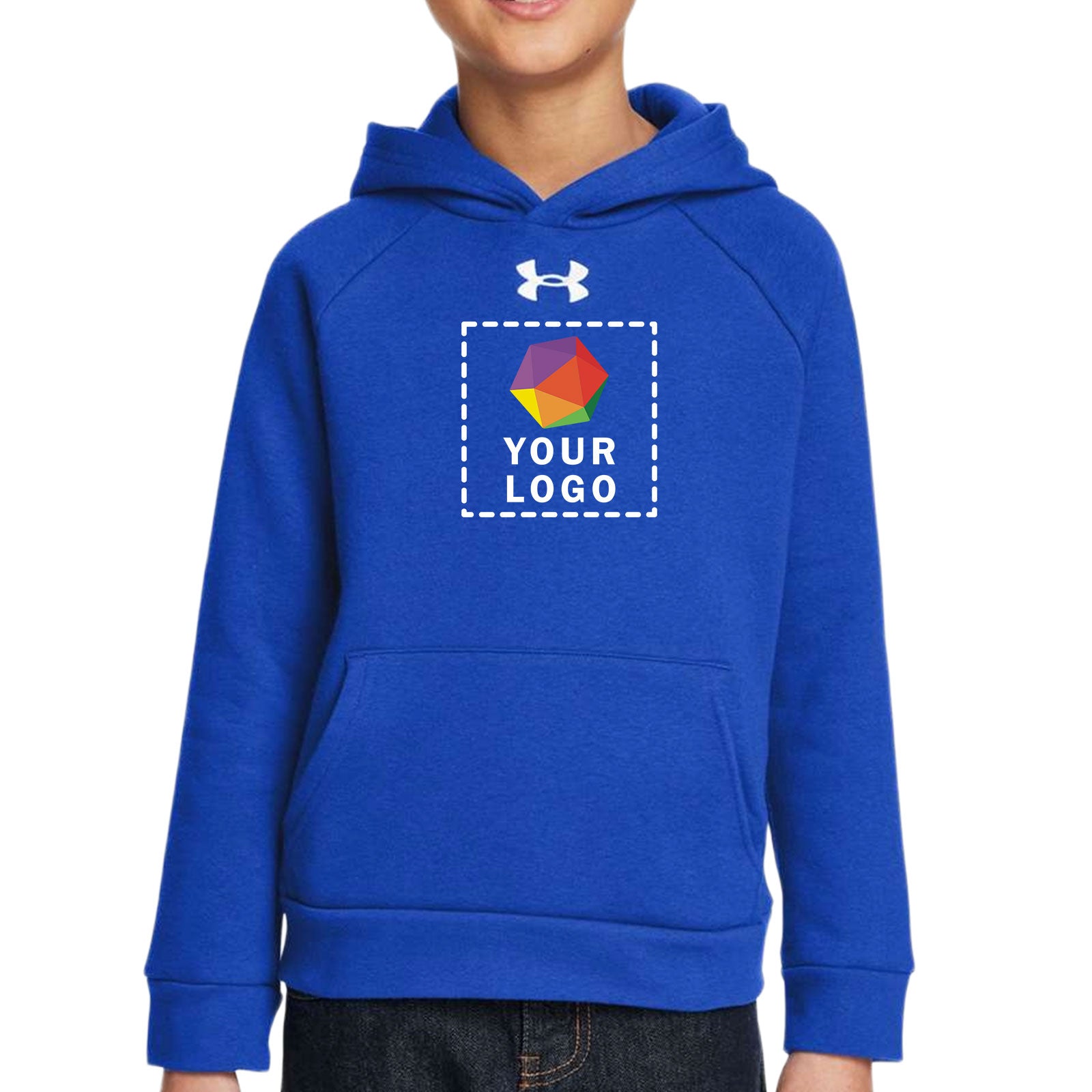 Under Armour Custom Printed Youth Rival Fleece Hooded Sweatshirt - 1379792