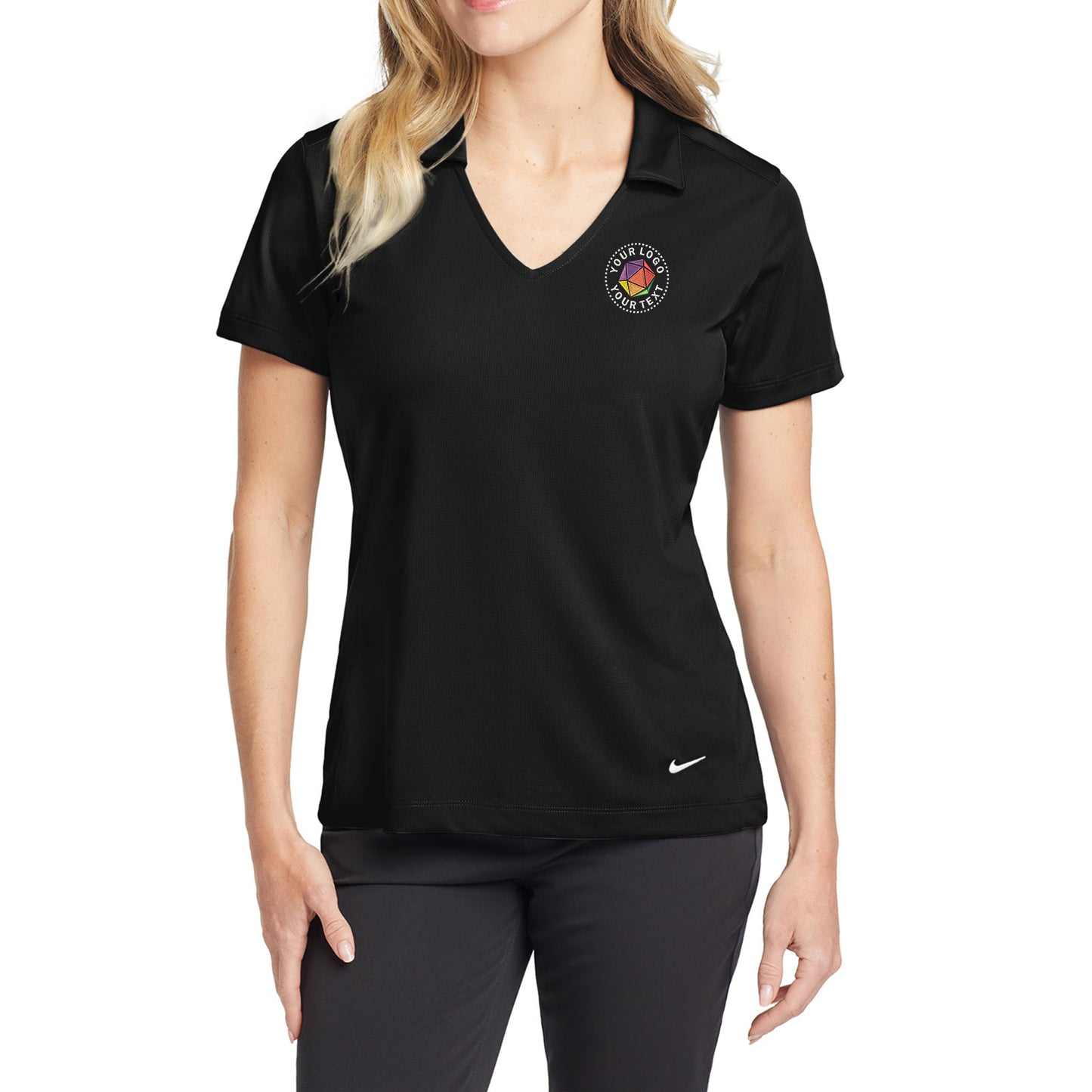 Nike Women's Custom Embroidered Dri-FIT Vertical Mesh Polo - 637165
