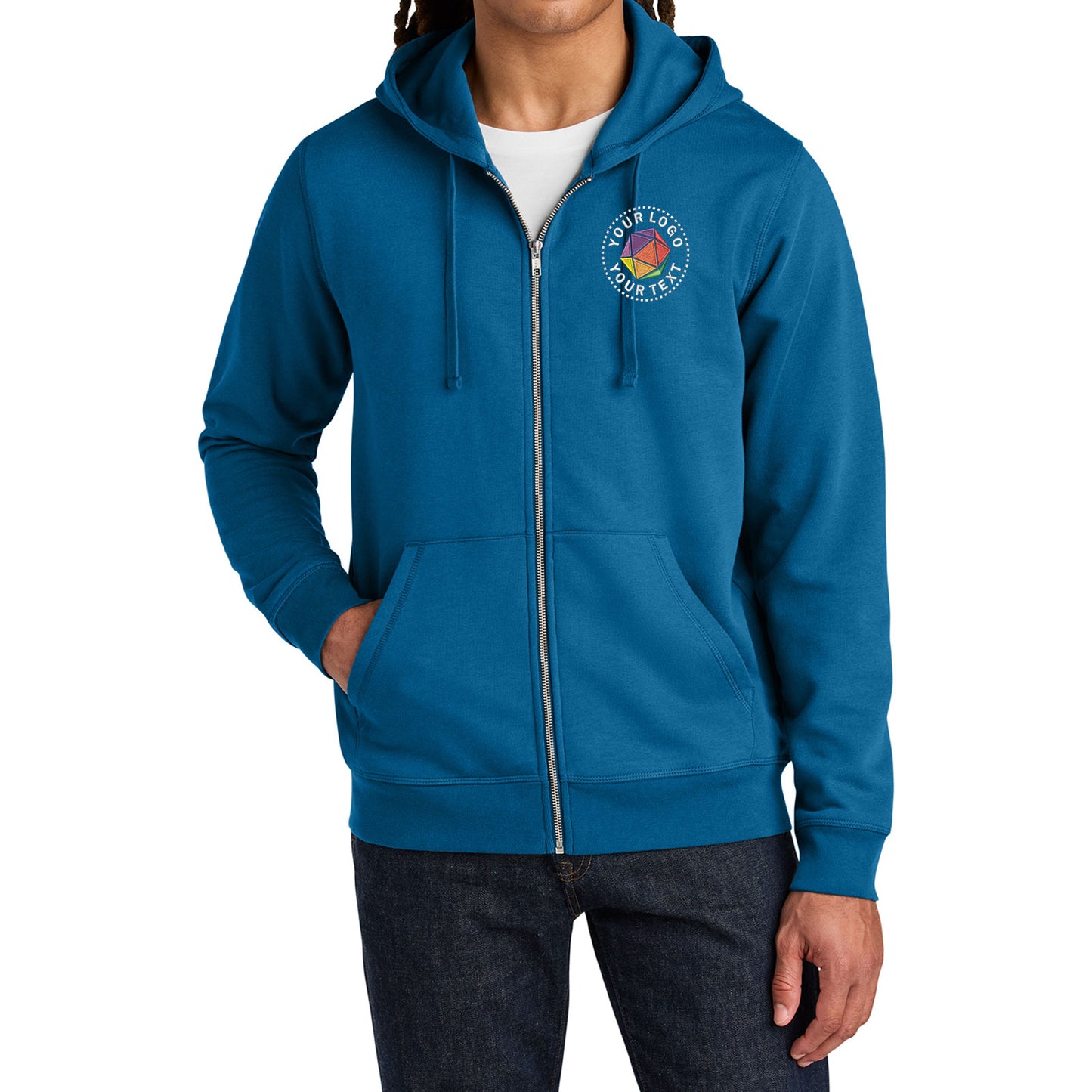 Stanley/Stella Unisex Custom Embroidered Mixer Full-Zip Hooded Sweatshirt - SXU011