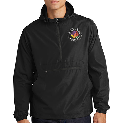 Sport-Tek® Custom Embroidered Packable Anorak - JST66