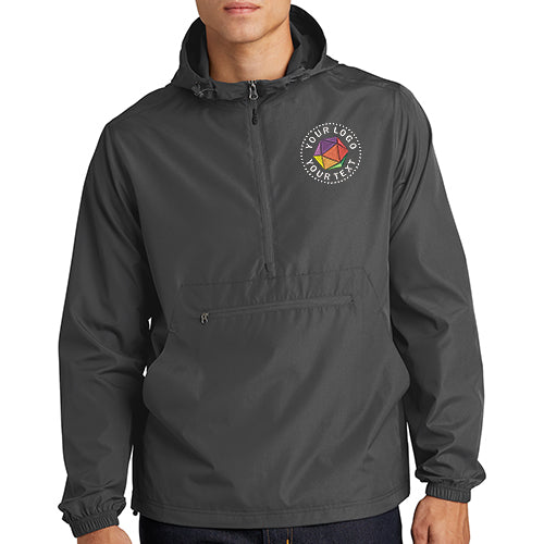 Sport-Tek® Custom Embroidered Packable Anorak - JST66