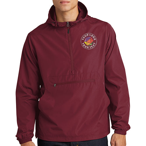 Sport-Tek® Custom Embroidered Packable Anorak - JST66