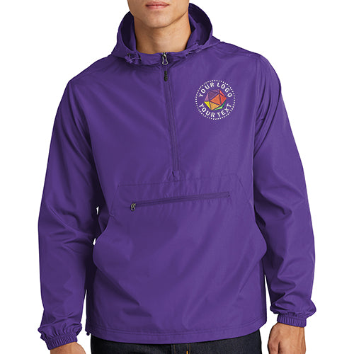 Sport-Tek® Custom Embroidered Packable Anorak - JST66