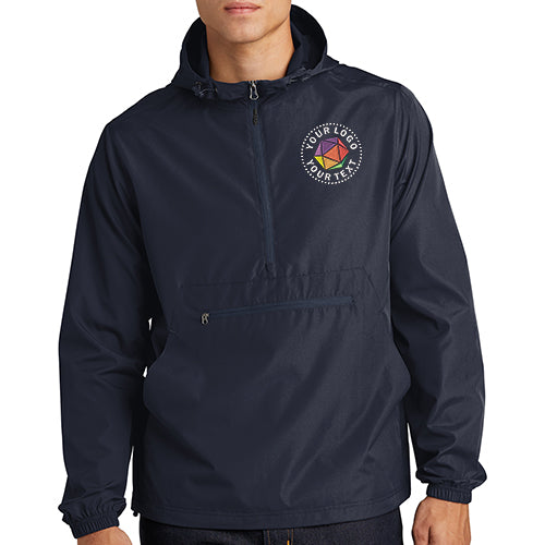 Sport-Tek® Custom Embroidered Packable Anorak - JST66