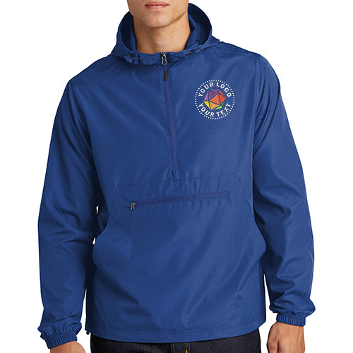 Sport-Tek® Custom Embroidered Packable Anorak - JST66
