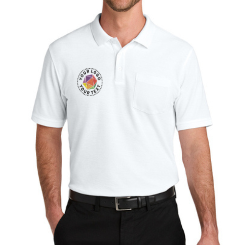 Port Authority® Custom Embroidered Wearever Signature Pique Pocket Polo - K200P