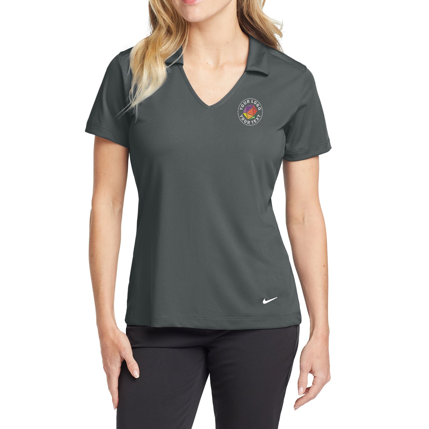 Nike Women's Custom Embroidered Dri-FIT Vertical Mesh Polo - 637165
