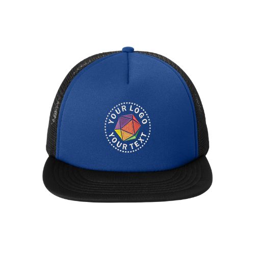 District® Custom Embroidered Flat Bill Snapback Trucker Cap - DT624