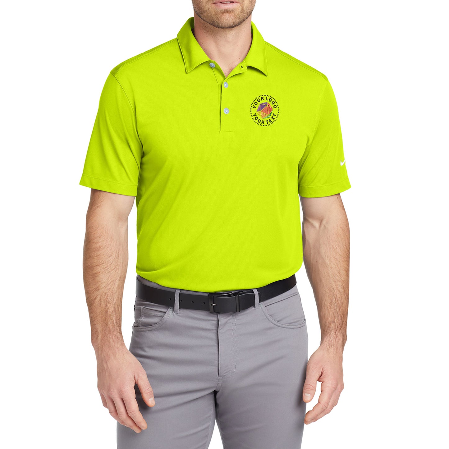 Nike Dri-FIT Vertical Mesh Custom Embroidered Polo - 637167