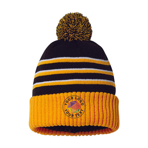 Richardson Custom Embroidered Pom Cuffed Beanie - 134