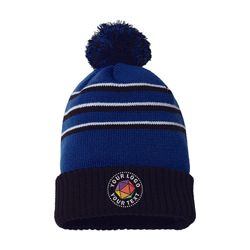 Richardson Custom Embroidered Pom Cuffed Beanie - 134